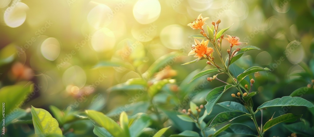 Tobacco flower with a blurred background, allowing space for adding text or images. image with copy space Tobacco flower with a blurred background, allowing space for adding text or images. image with copy space