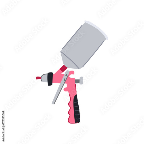 gun paint sprayer cartoon. er tool, air car, industry brush gun paint sprayer sign. isolated symbol vector illustration