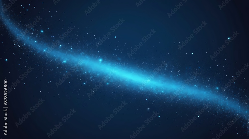 Glowing floating particles against dark blue background with soft ethereal light creating dreamy magical atmosphere Glowing floating particles against dark blue background with soft ethereal light creating dreamy magical atmosphere