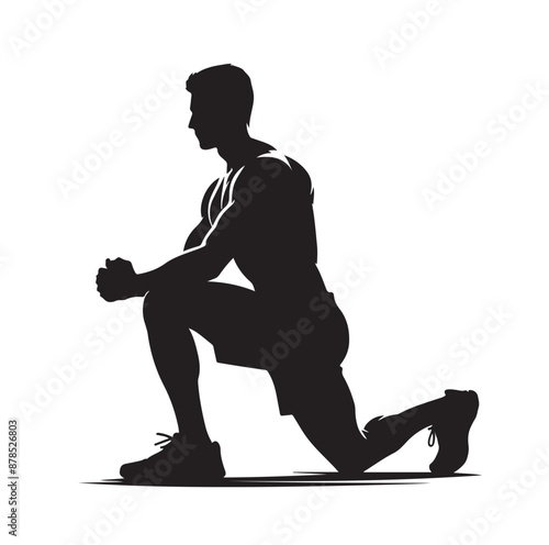 People Engaged In Fitness silhouettes vector illustration 