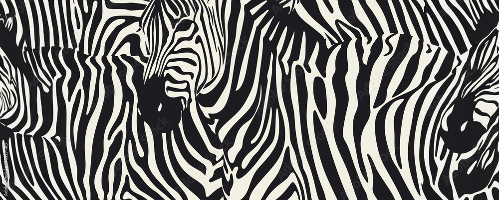 Close up of zebra stripes in black and white Close up of zebra stripes in black and white