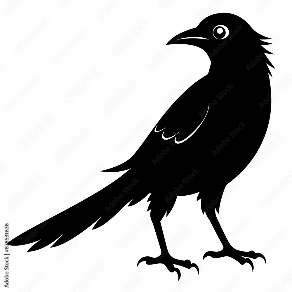 Obraz premium Cuckoo black silhouette