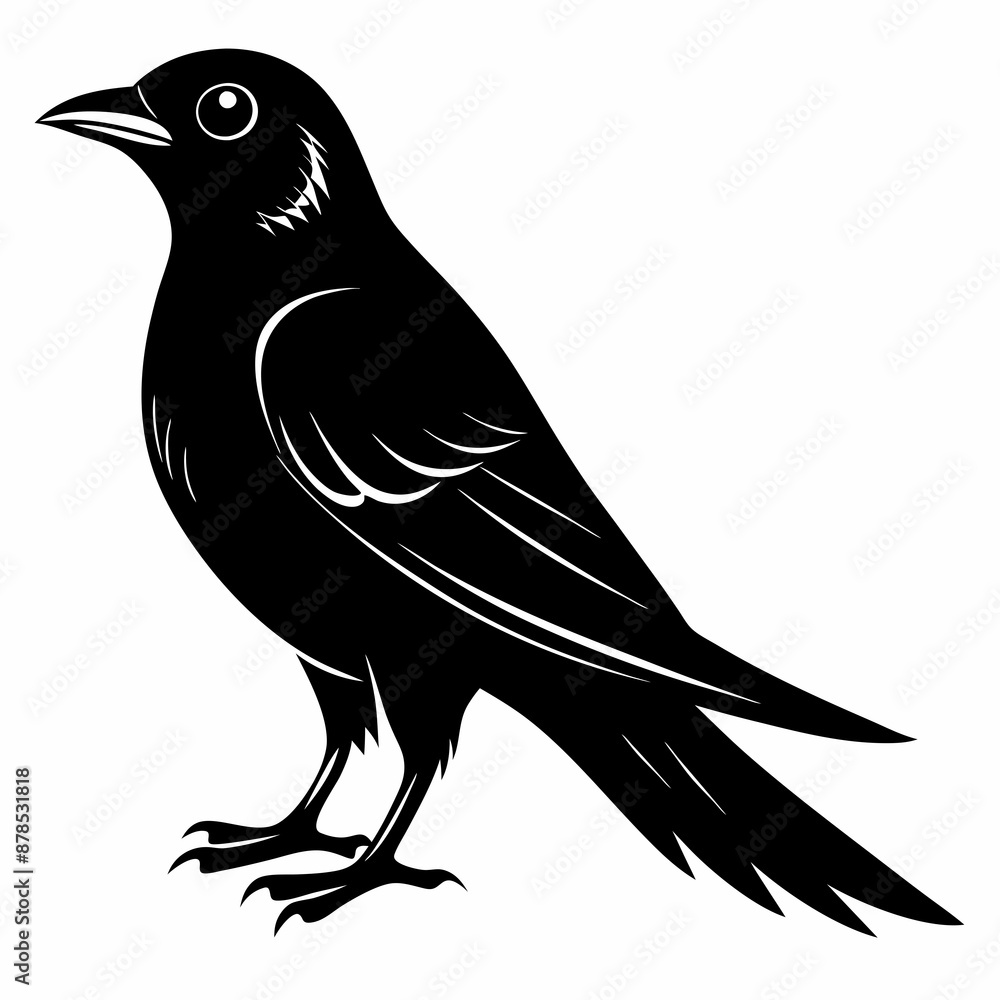 Fototapeta premium Cuckoo black silhouette