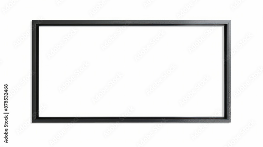 modern black steel frame, black thin empty picture frame , isolated on a transparent background. PNG, cutout, or clipping path. modern black steel frame, black thin empty picture frame , isolated on a transparent background. PNG, cutout, or clipping path.