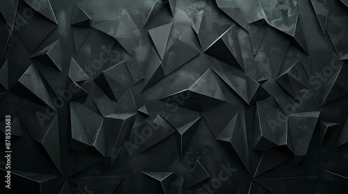 Fototapeta Naklejka Na Ścianę i Meble -  Abstract Black Triangle Pattern Background.