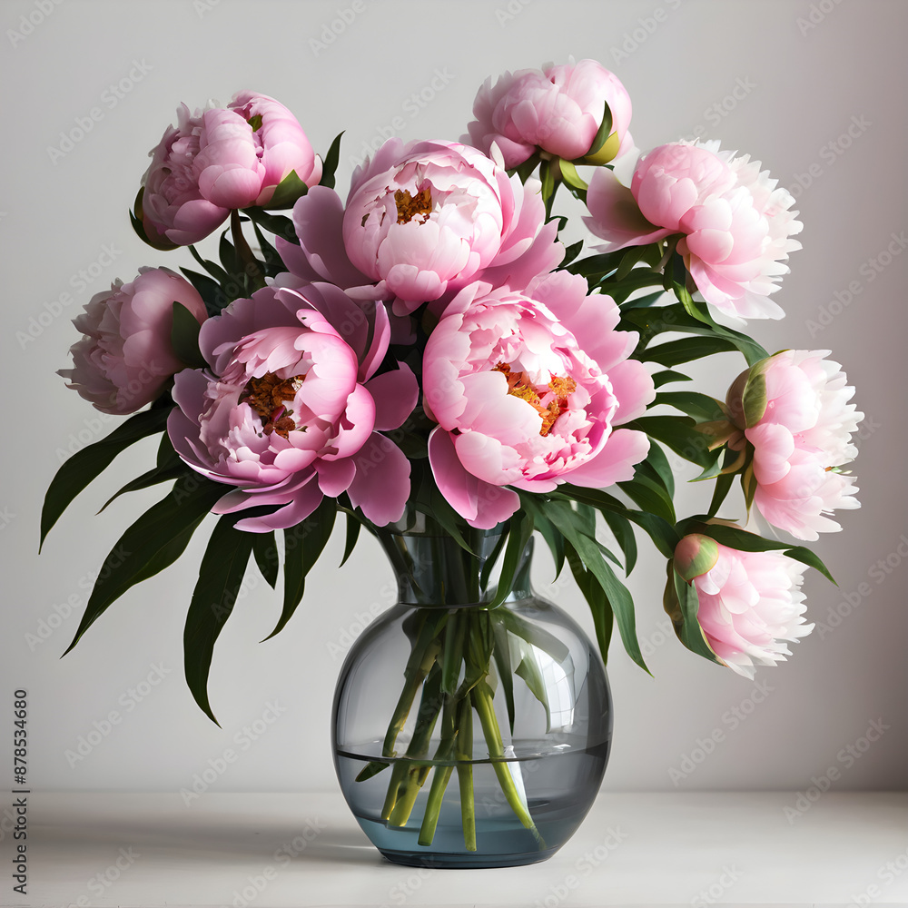 Obraz premium Peony Flowers in Vase