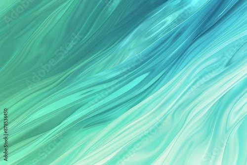 Beautiful turquoise and green gradient background with waves