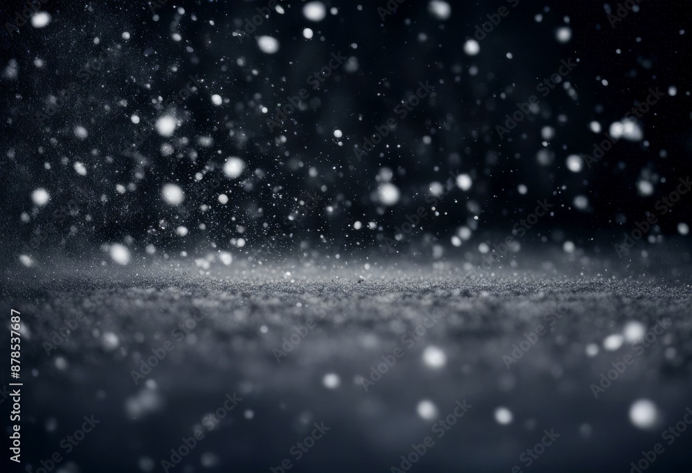 Obraz premium wallpaper background winter falling snow black white olated design pattern