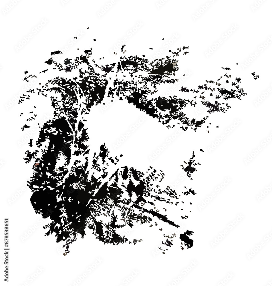 Obraz premium Grunge Urban Backgrounds Texture Vector. Dust Overlay Grain ,Simply Place illustration over any Object to Create grungy Effect . splattered