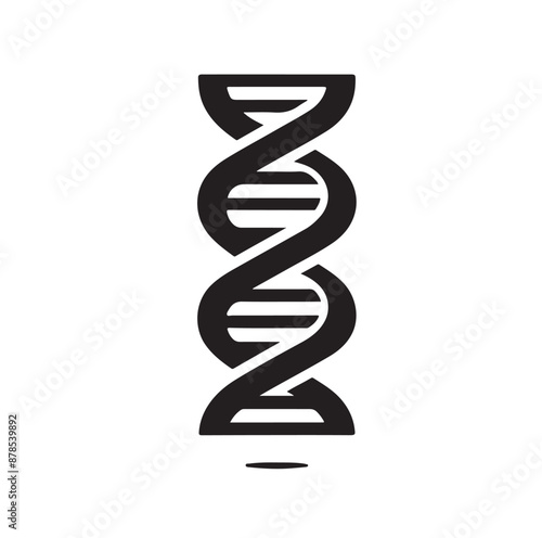 DNA flat vector icon silhouettes illustration 