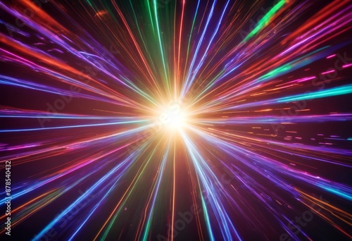 Wallpaper Mural multicolored lights beam laser Torontodigital.ca