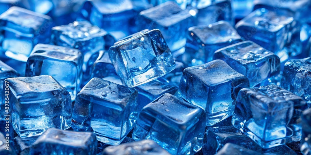 Blue Ice Cubes Macro Close Up, blue , ice , frozen , drink Blue Ice Cubes Macro Close Up, blue , ice , frozen , drink