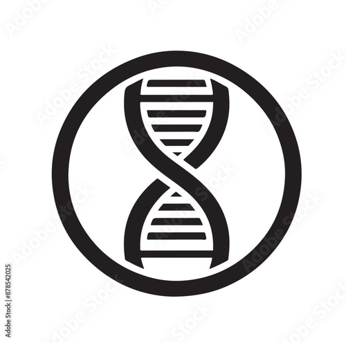 DNA flat vector icon silhouettes illustration 