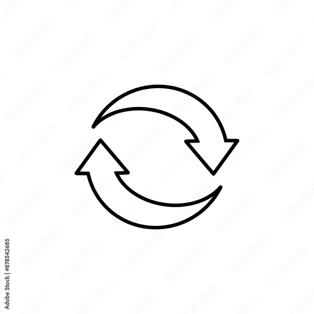 Recycle icon symbol vector on white background Recycle icon symbol vector on white background