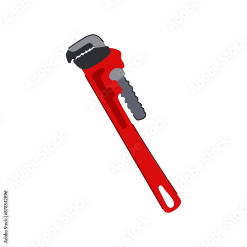 tool pipe wrench cartoon. water home, work equipment, plumbing maintenance tool pipe wrench sign. isolated symbol vector illustration