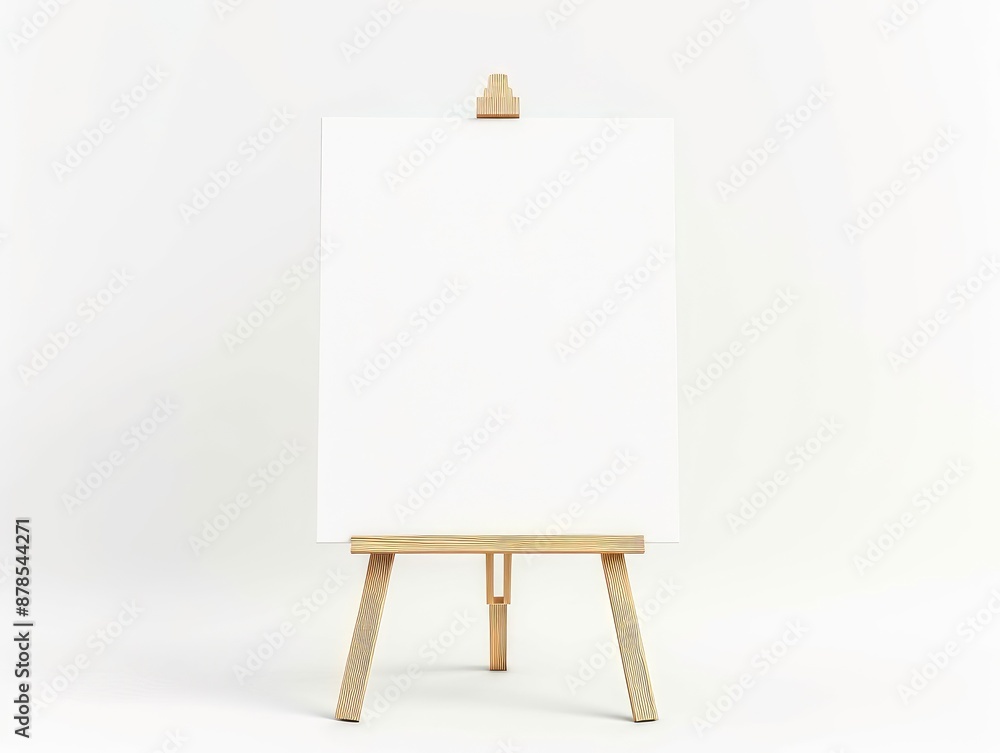 wooden easel with blank canvas wooden easel with blank canvas