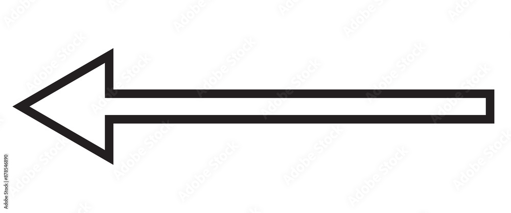 Black long arrow pointers isolated on white background. Long arrow vector eps 10.