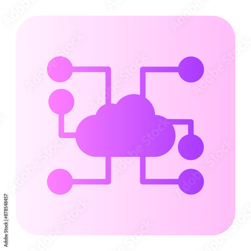 cloud computing gradient icon