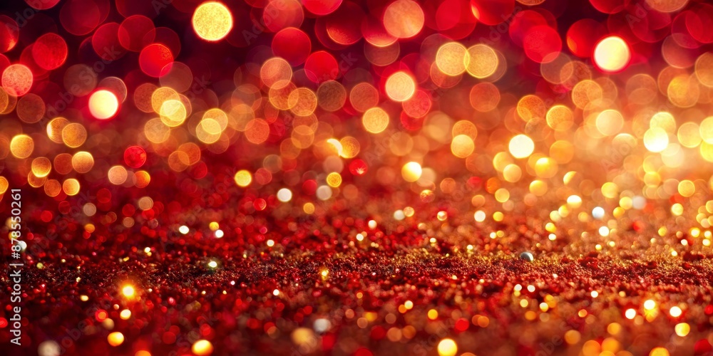 Red and Gold Bokeh Lights Festive Background, bokeh , glitter , holiday , abstract