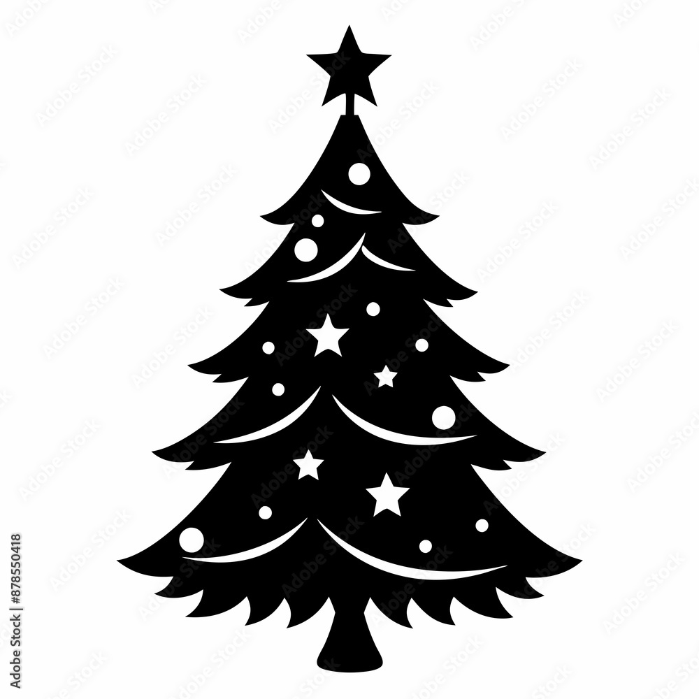 christmas tree vector illustration, green christmas tree isolated on white, tree vector art, christmas vector Line art christmas tree vector illustration, green christmas tree isolated on white, tree vector art, christmas vector Line art
