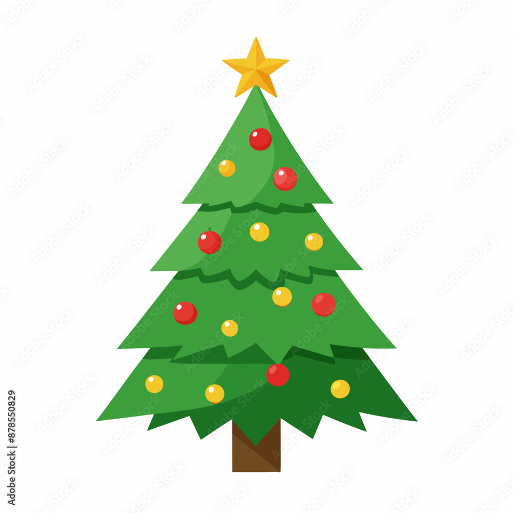 christmas tree vector illustration, green christmas tree isolated on white, tree vector art, christmas vector Line art christmas tree vector illustration, green christmas tree isolated on white, tree vector art, christmas vector Line art