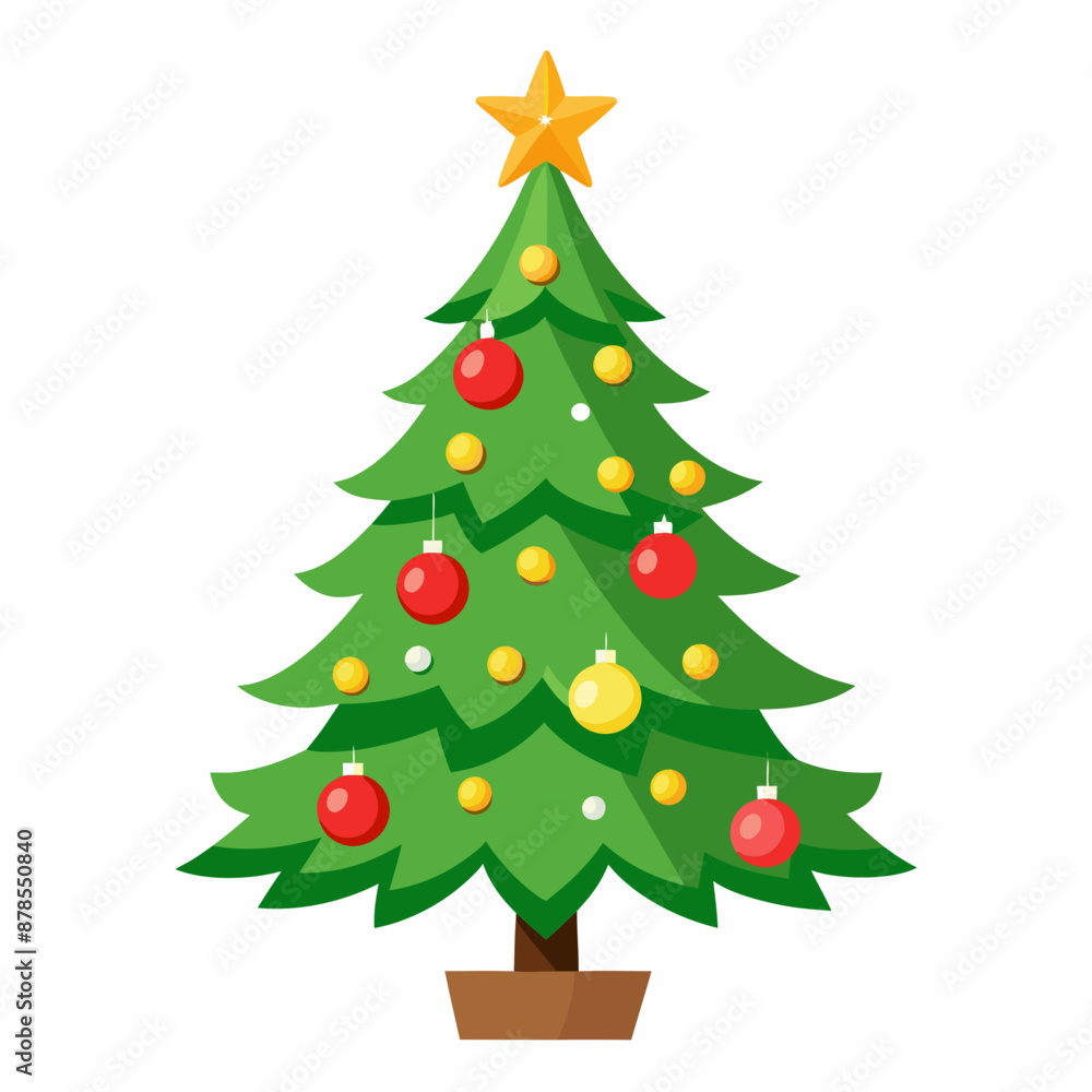 christmas tree vector illustration, green christmas tree isolated on white, tree vector art, christmas vector Line art christmas tree vector illustration, green christmas tree isolated on white, tree vector art, christmas vector Line art