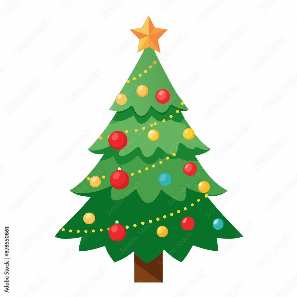 christmas tree vector illustration, green christmas tree isolated on white, tree vector art, christmas vector Line art christmas tree vector illustration, green christmas tree isolated on white, tree vector art, christmas vector Line art
