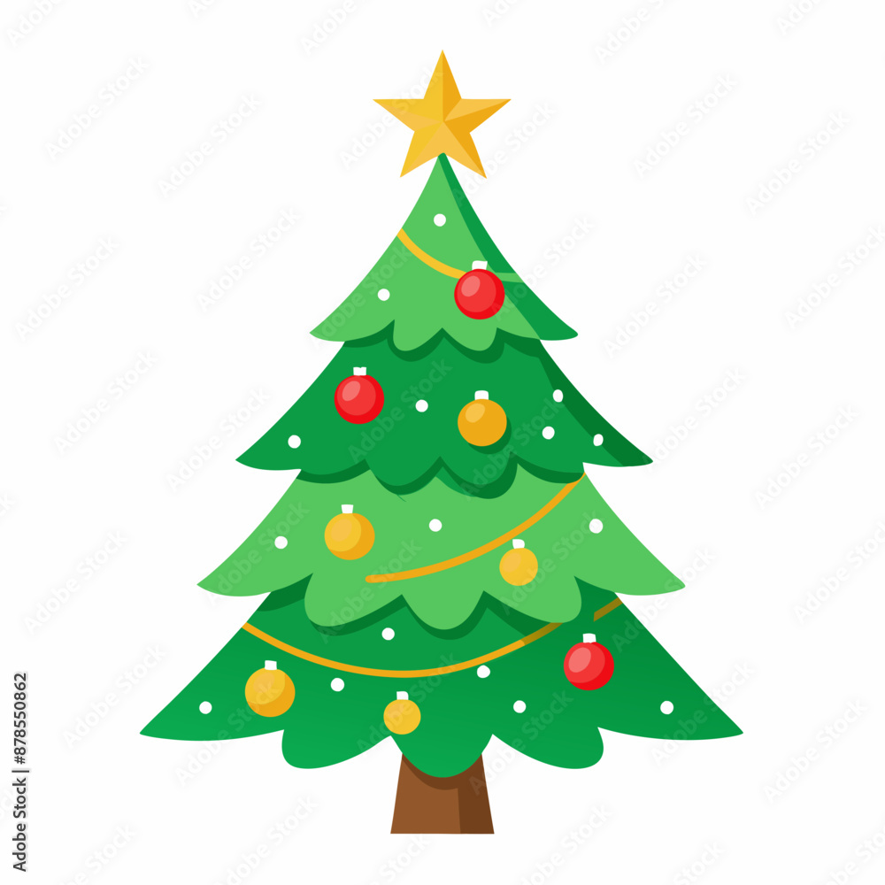 christmas tree vector illustration, green christmas tree isolated on white, tree vector art, christmas vector Line art christmas tree vector illustration, green christmas tree isolated on white, tree vector art, christmas vector Line art