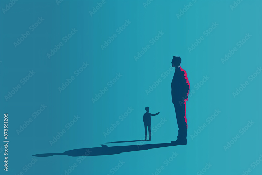 Mentor Guiding Entrepreneur in Flat Design Mentor Guiding Entrepreneur in Flat Design