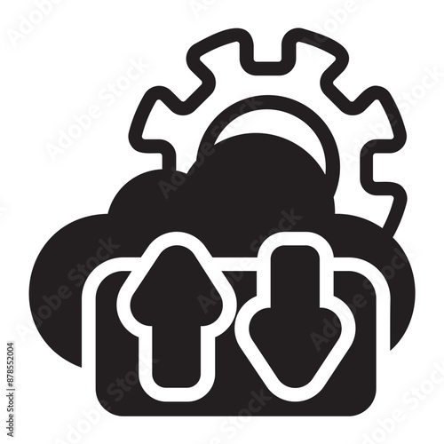 Cloud Management glyph icon