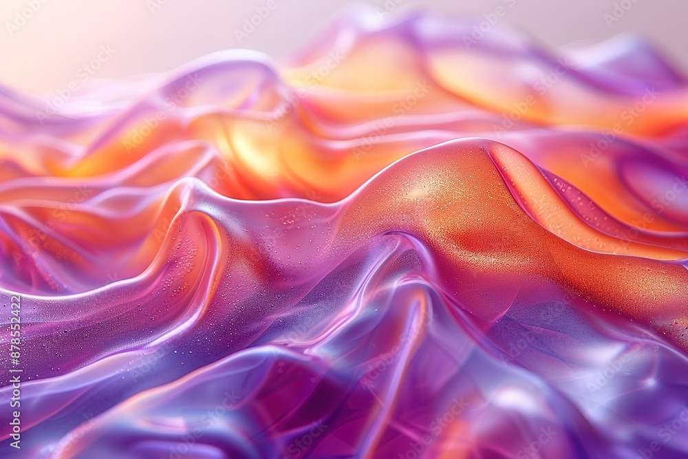 Obraz premium A colorful, abstract image of a wave made of fabric