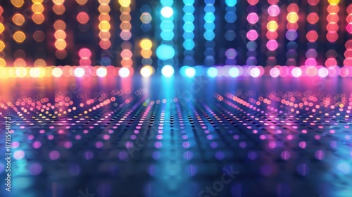 Abstract events background with colorful lights and patterns