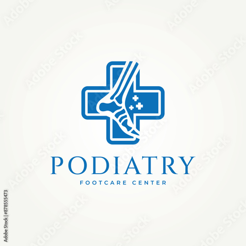 minimalist ankle foot podiatry icon logo vector illustration design. simple modern foot care center logo concept