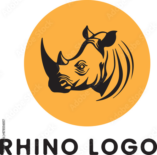 RHINO logo design template on white background