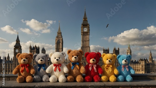 A Taddy Bear merchandise line inspired by famous landmarks around the world ai_generated