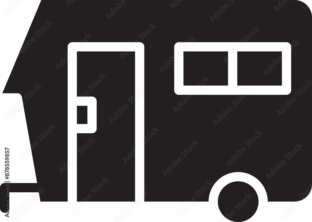 Recreational Vehicle Trailer Icon Recreational Vehicle Trailer Icon
