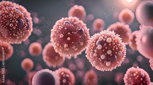 Close-up of healthy cell. Realistic high quality medical 3d animation.