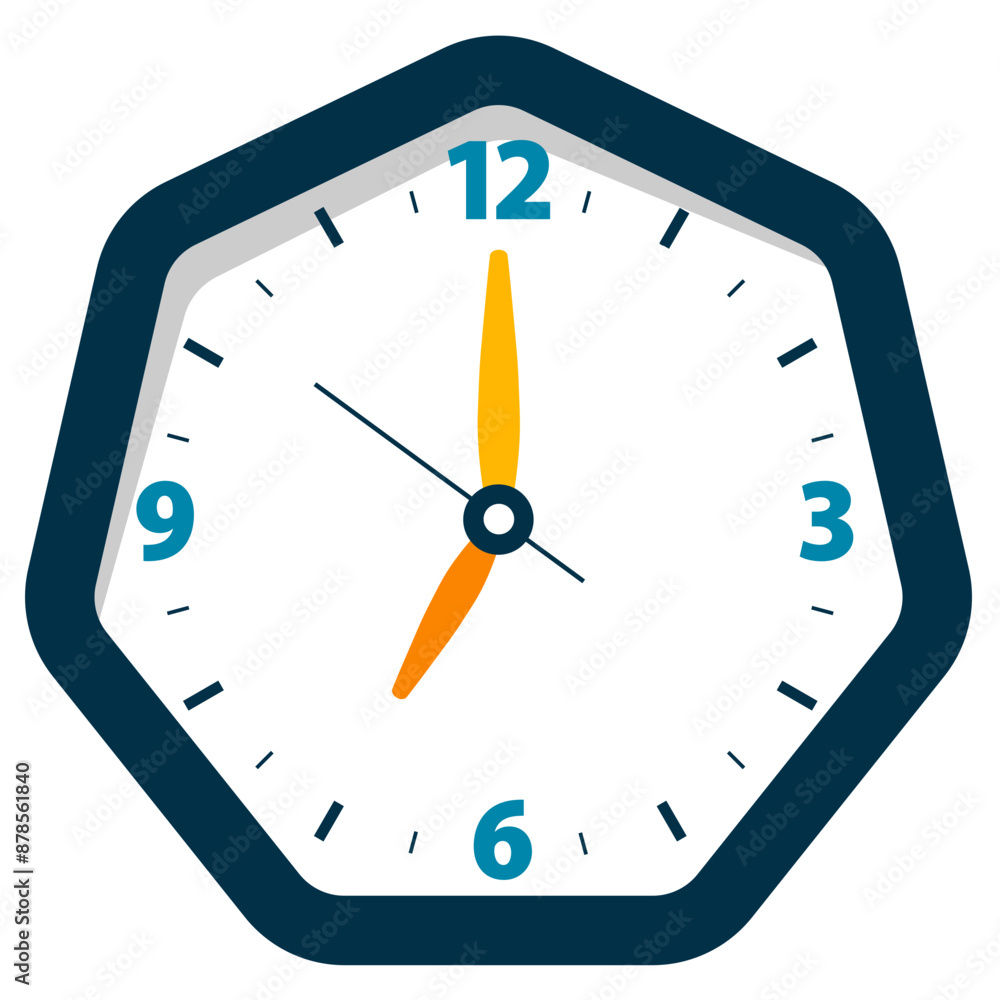 Analog Clock Time at 7 o'clock Analog Clock Time at 7 o'clock