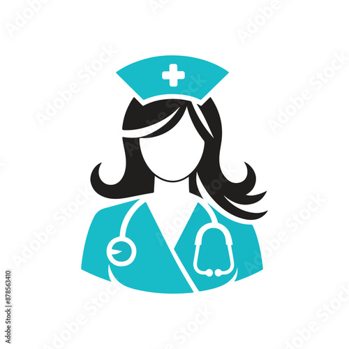 Nurse silhouette vector illustration