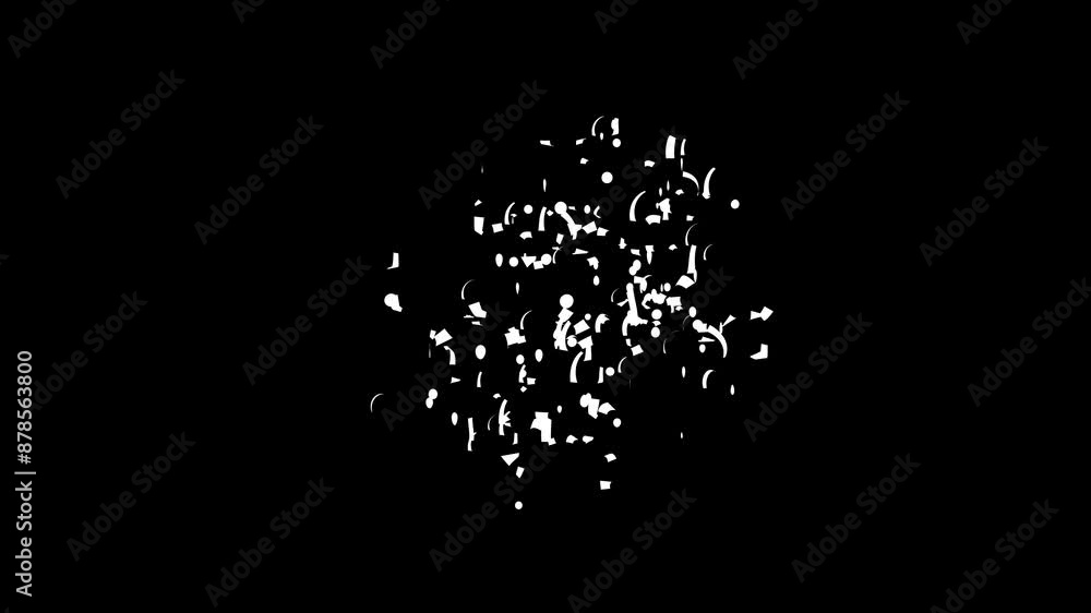 Purple Confetti Explosions with Black, Green screen and Matte Channel Purple Confetti Explosions with Black, Green screen and Matte Channel