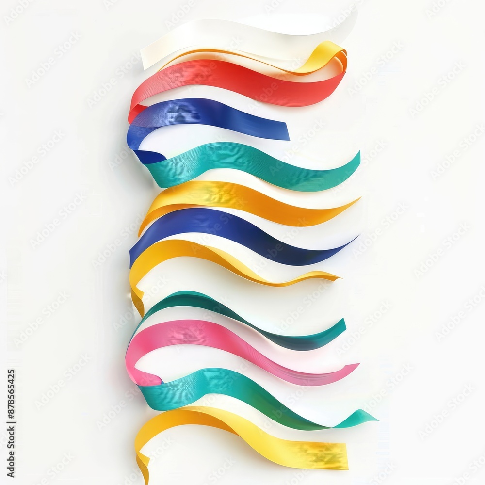 set of colorful ribbons set of colorful ribbons