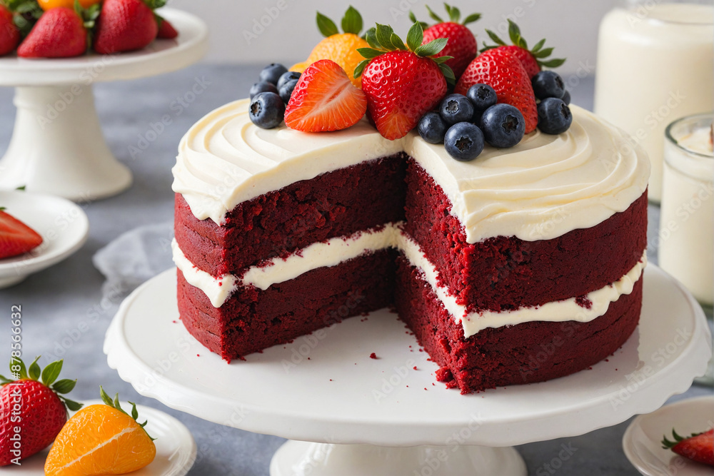 Red velvet mini cakes with cream cheese frosting Red velvet mini cakes with cream cheese frosting