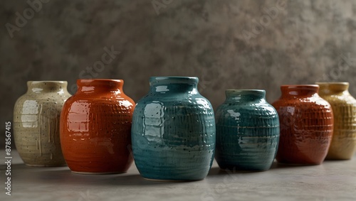 A poem inspired by the colors and textures of a handmade ceramic jar set ai_generated