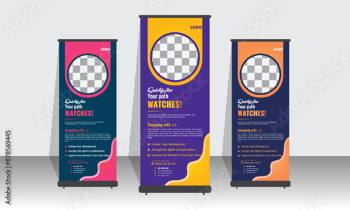 Attractive and Editable Travel Roll-up Banner Design for Powerful Promotion