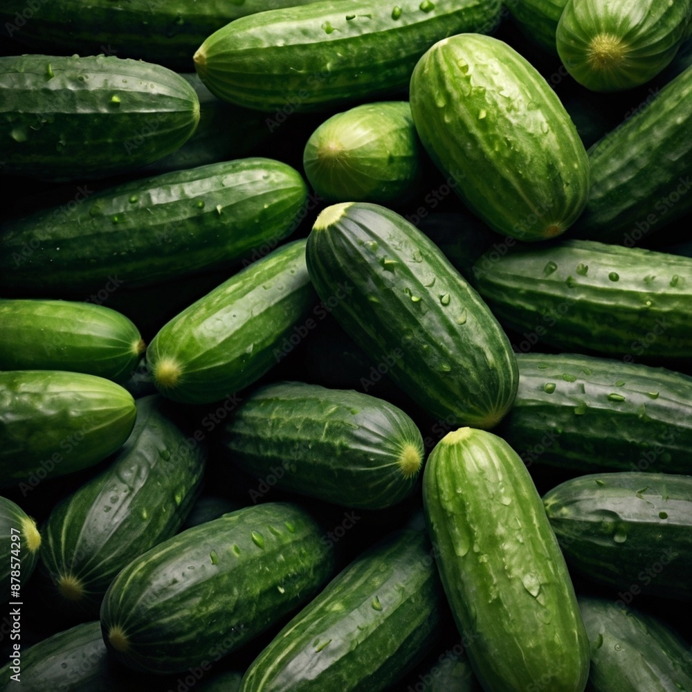 cucumbers on the marketFresh Green Cucumber with Slices on White Background cucumbers on the marketFresh Green Cucumber with Slices on White Background