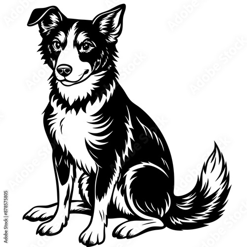 illustration of a Dog silhouette vector © Aynal