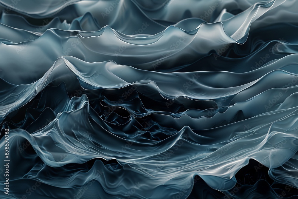 Captivating Abstract Illustration of Swirling Midnight Waves, abstract illustration, black colors wave, ethereal elegance, captivating, swirling, postcard, banner, Design Captivating Abstract Illustration of Swirling Midnight Waves, abstract illustration, black colors wave, ethereal elegance, captivating, swirling, postcard, banner, Design