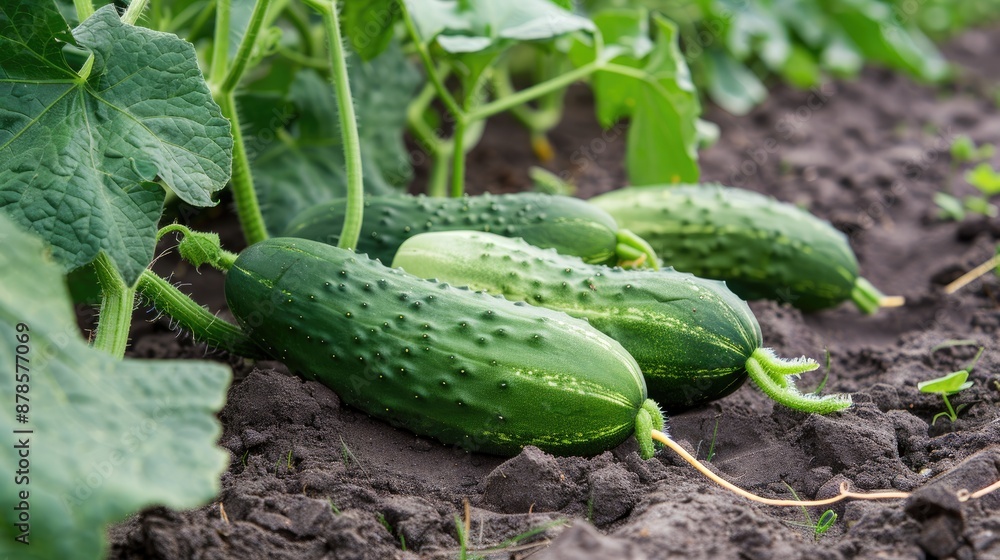 Cultivating and harvesting homegrown cucumbers with focused selection for food Cultivating and harvesting homegrown cucumbers with focused selection for food