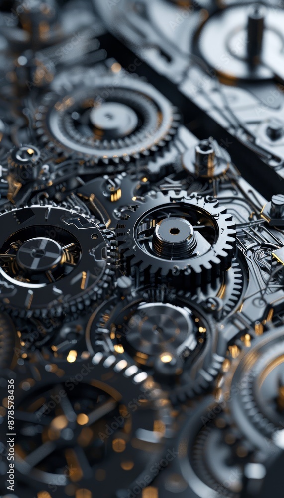 Close-Up of Intricate Gears in Mechanical Keyboard - Precision Engineering & Modern Craftsmanship Design Close-Up of Intricate Gears in Mechanical Keyboard - Precision Engineering & Modern Craftsmanship Design