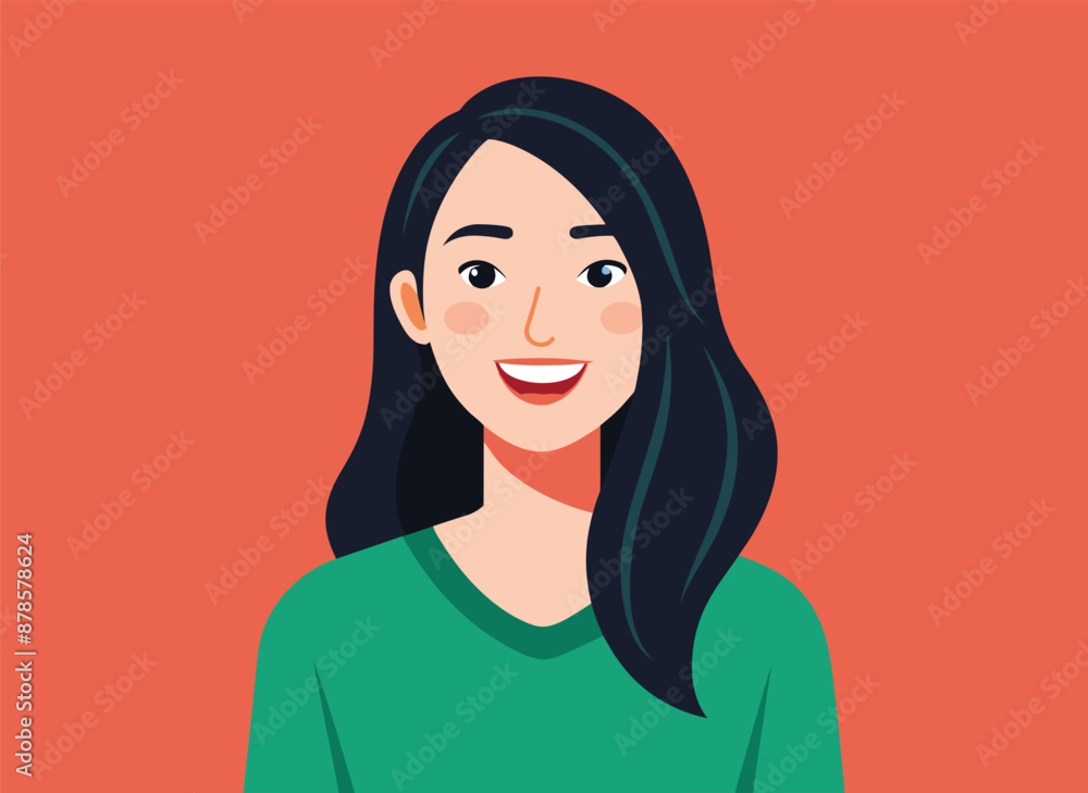 Woman cartoon character expression showing vector illustration Woman cartoon character expression showing vector illustration